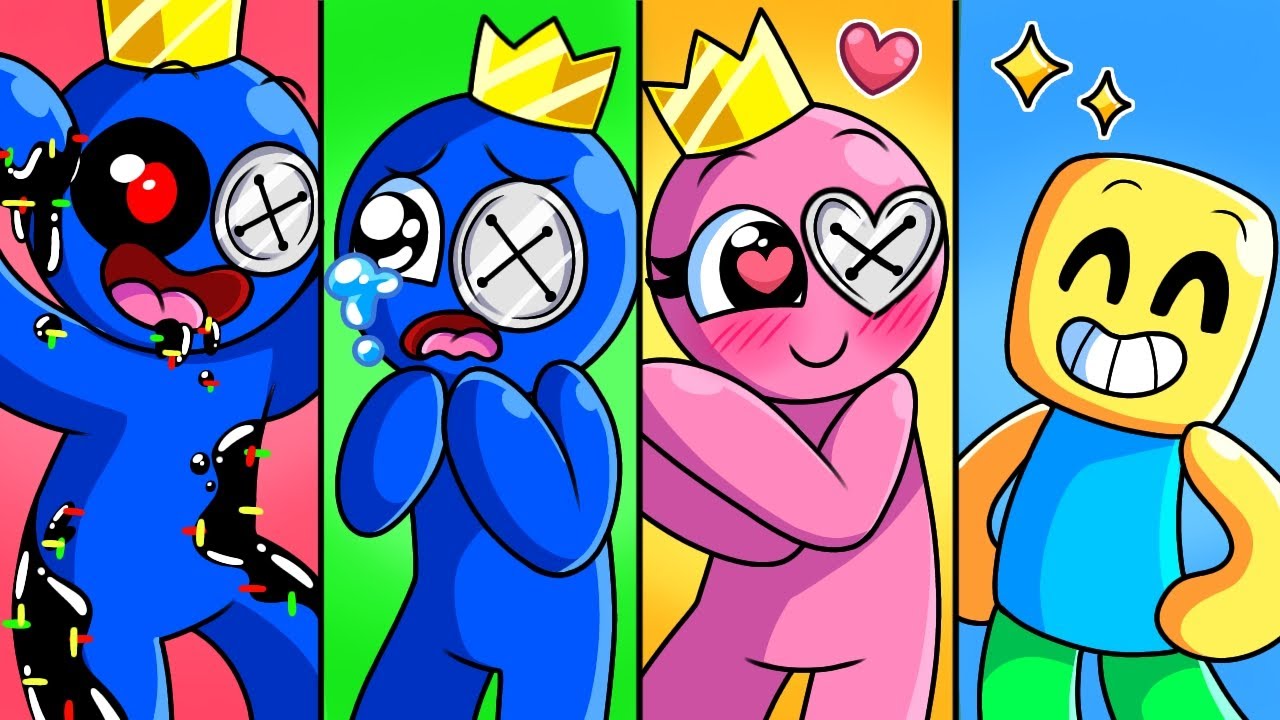 Pink & Yellow Are So Sad With Blue - Rainbow Friends Animation   By Hornstromp series