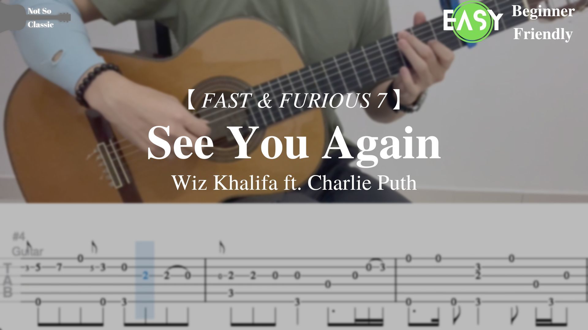 Wiz Khalifa - See You Again Chords Charlie Puth, Fast and Furious