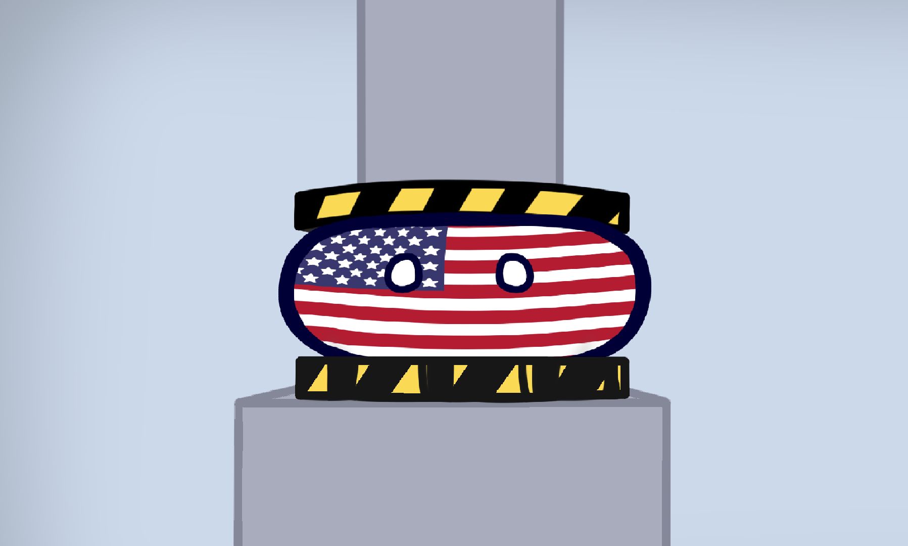 [Polandball] Hydraulic Press VS USA - BiliBili