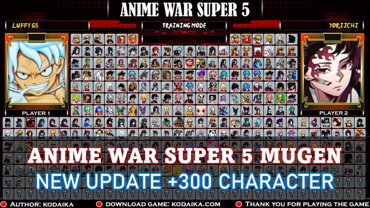 DOWNLOAD ] Super Anime War 4 Mugen - NEW 360 CHARACTER ( (PC & Android) 