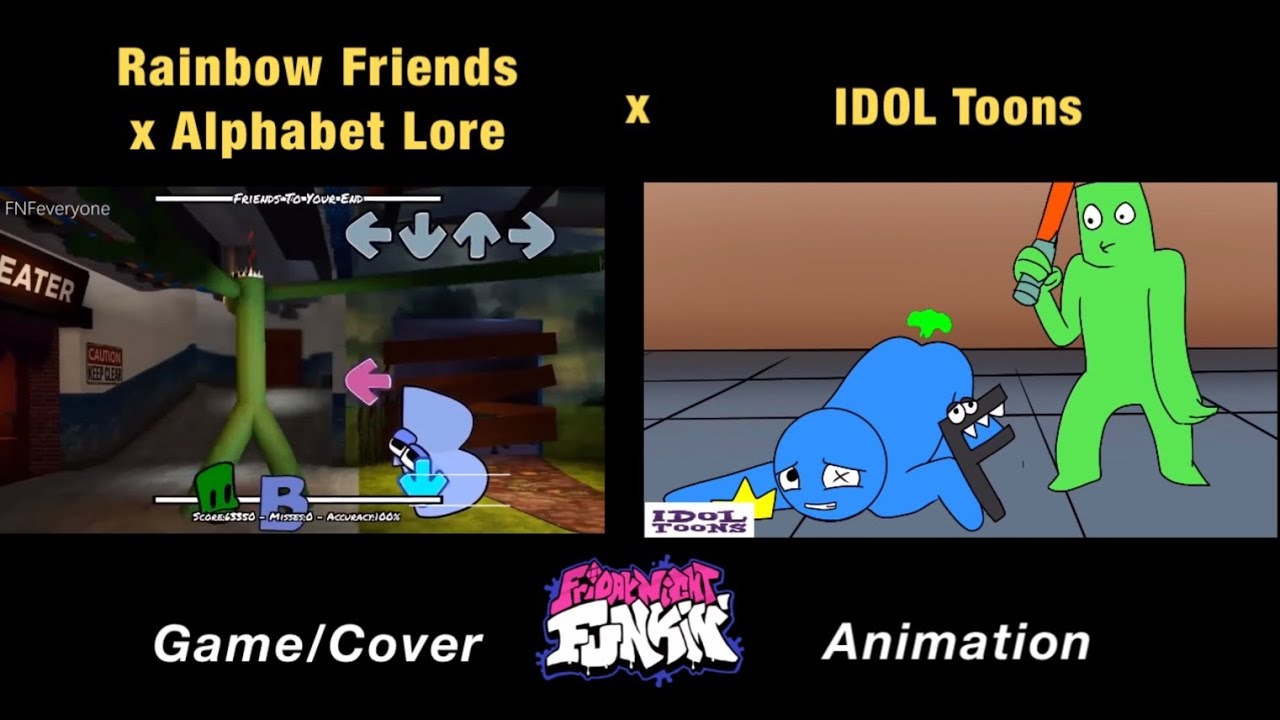 Rainbow Friends vs ALPHABET Lore, Game x FNF Animation